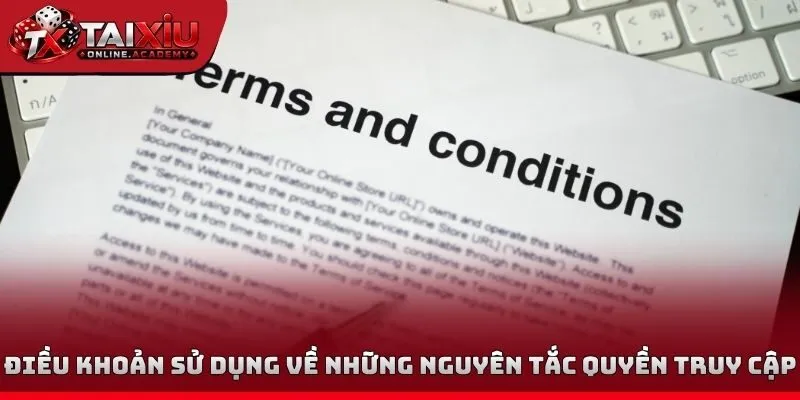 Điều khoản sử dụng về những nguyên tắc quyền truy cập