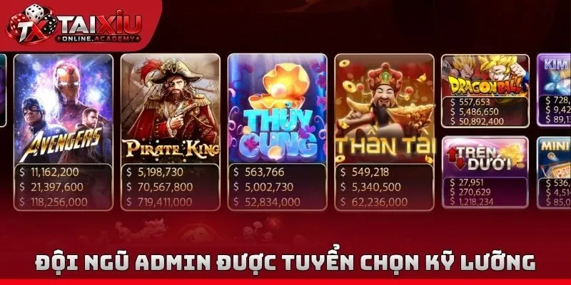 Đội ngũ admin được tuyển chọn kỹ lưỡng