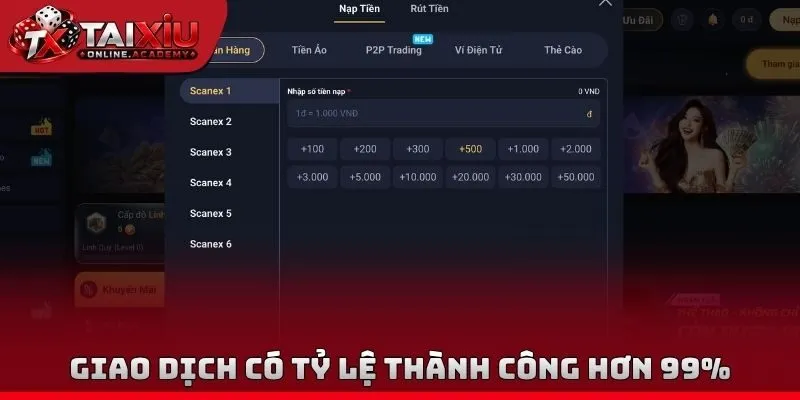 Giao dịch có tỷ lệ thành công hơn 99%