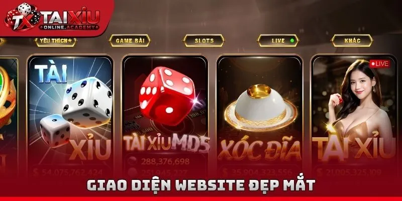 Giao diện website đẹp mắt
