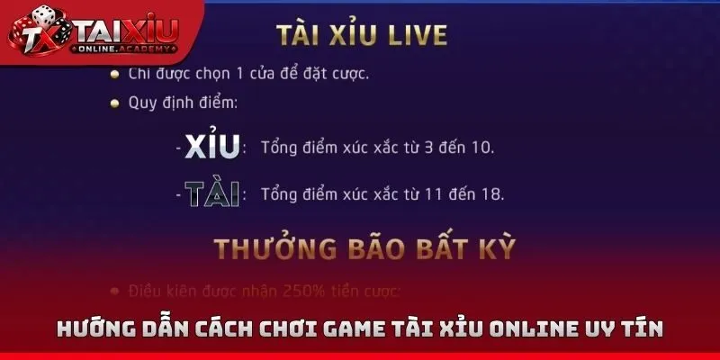 Hướng dẫn cách chơi Game tài xỉu online uy tín