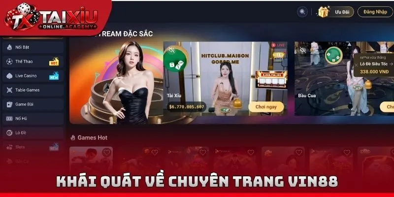 Khái quát về chuyên trang Vin88