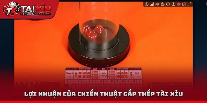 Lợi nhuận của chiến thuật gấp thếp tài xỉu