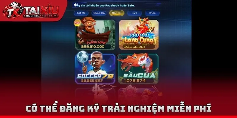 Người chơi có thể đăng ký trải nghiệm miễn phí
