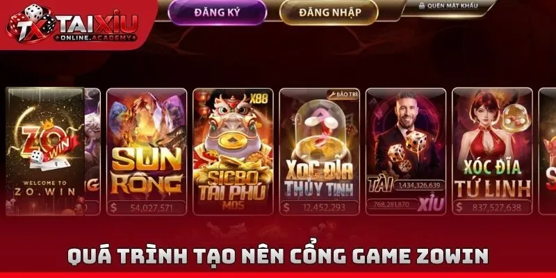Quá trình tạo nên cổng game Zowin