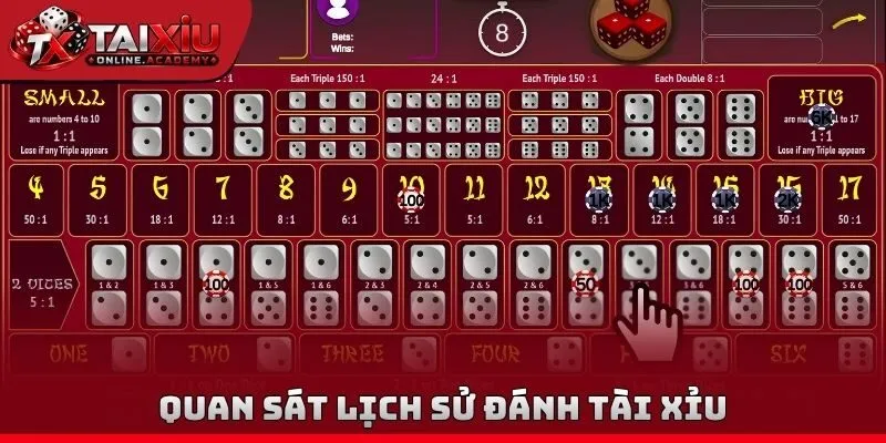 Quan sát lịch sử đánh tài xỉu